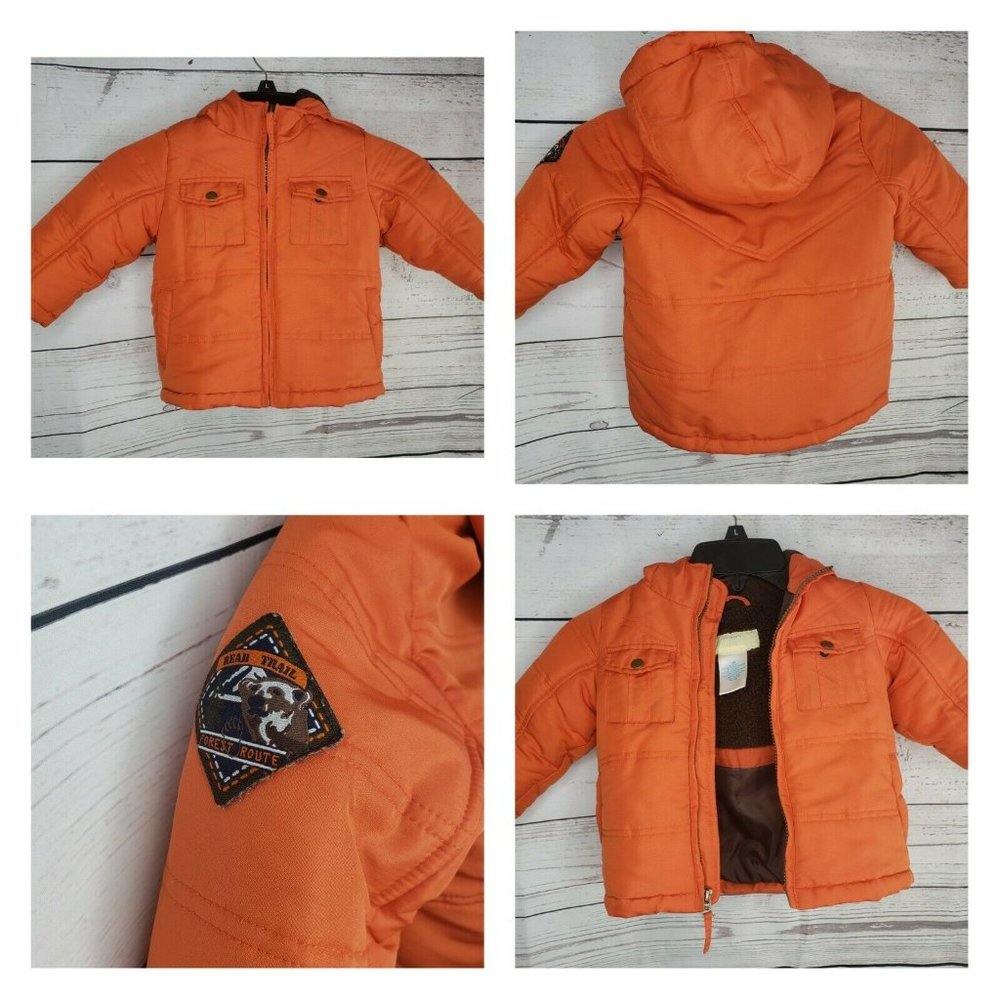 Boys Orange Winter Jacket Size 18 Month